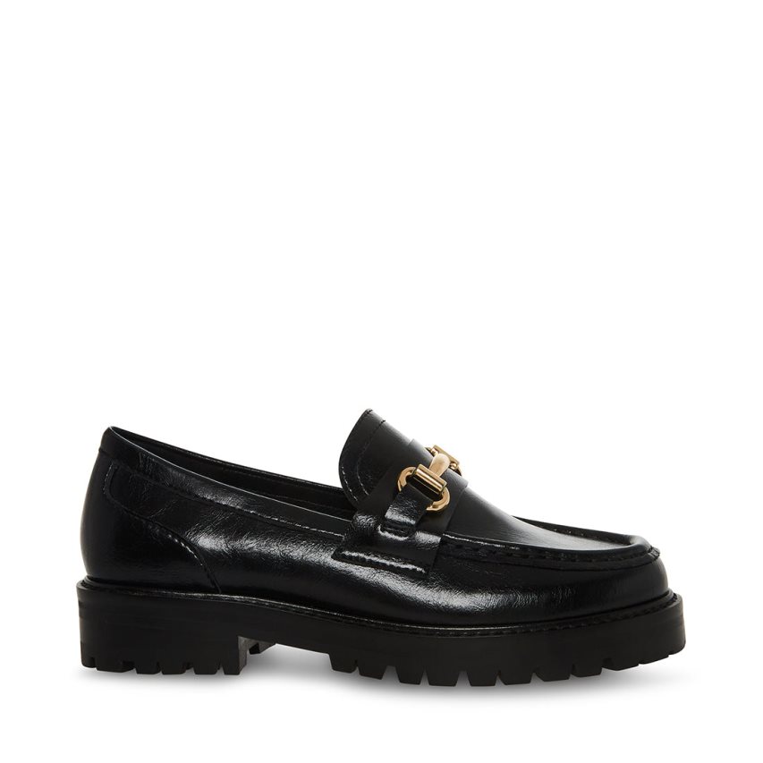 Loafers Steve Madden Mistor Cuero Mujer Negras | ES VC821S